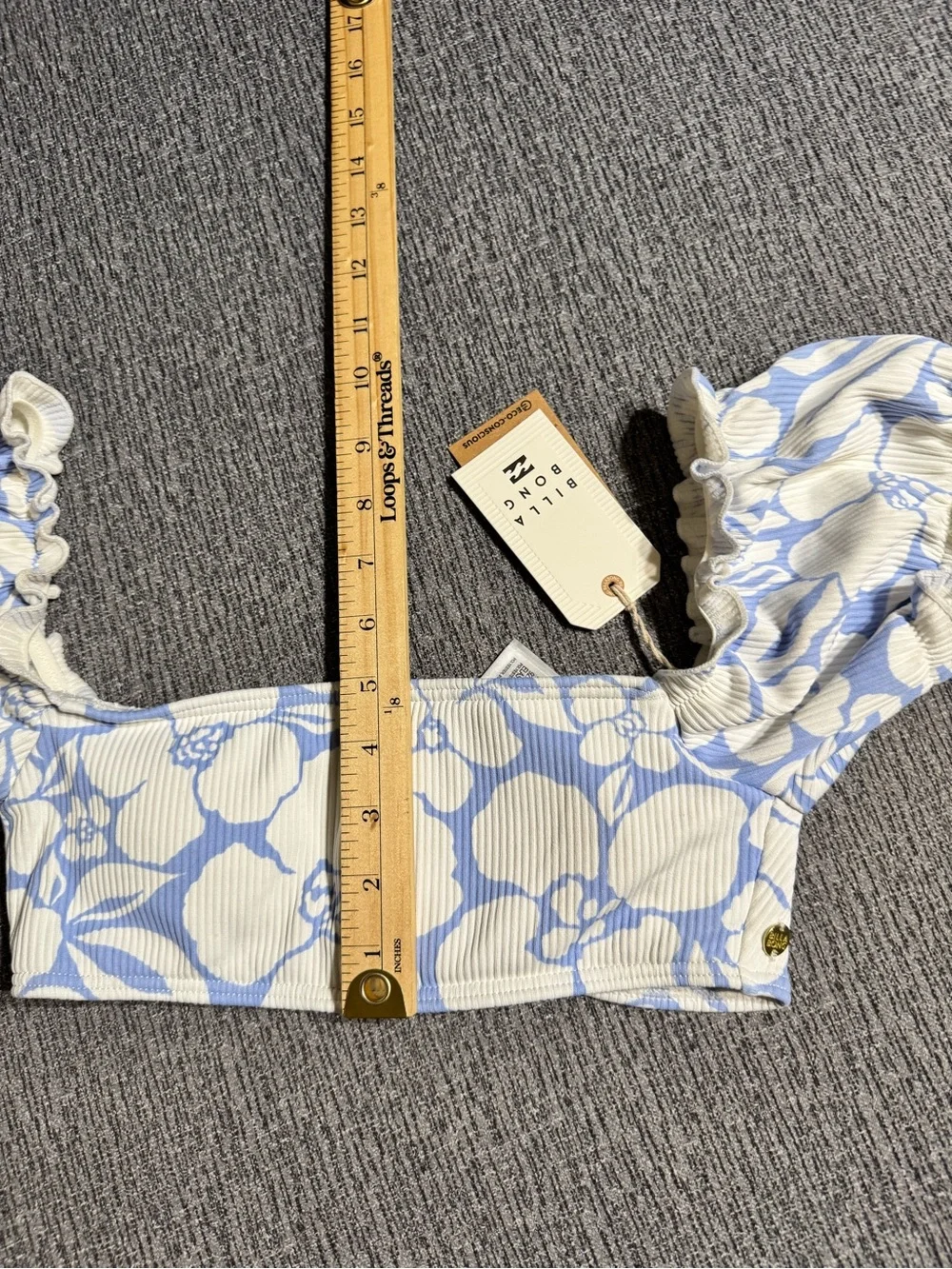 Billabong Beyond the Blue Puff Sleeve Bikini Top